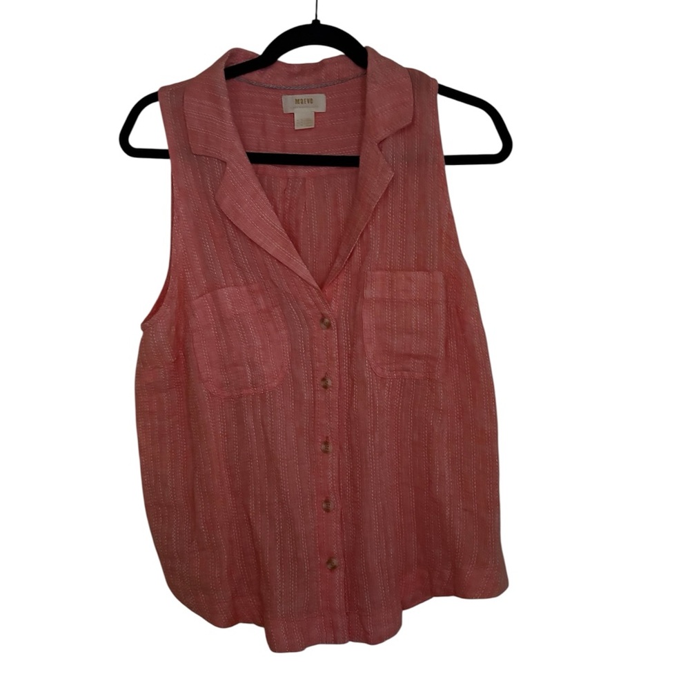 Maeve Sleeveless Button Down Shirt 14